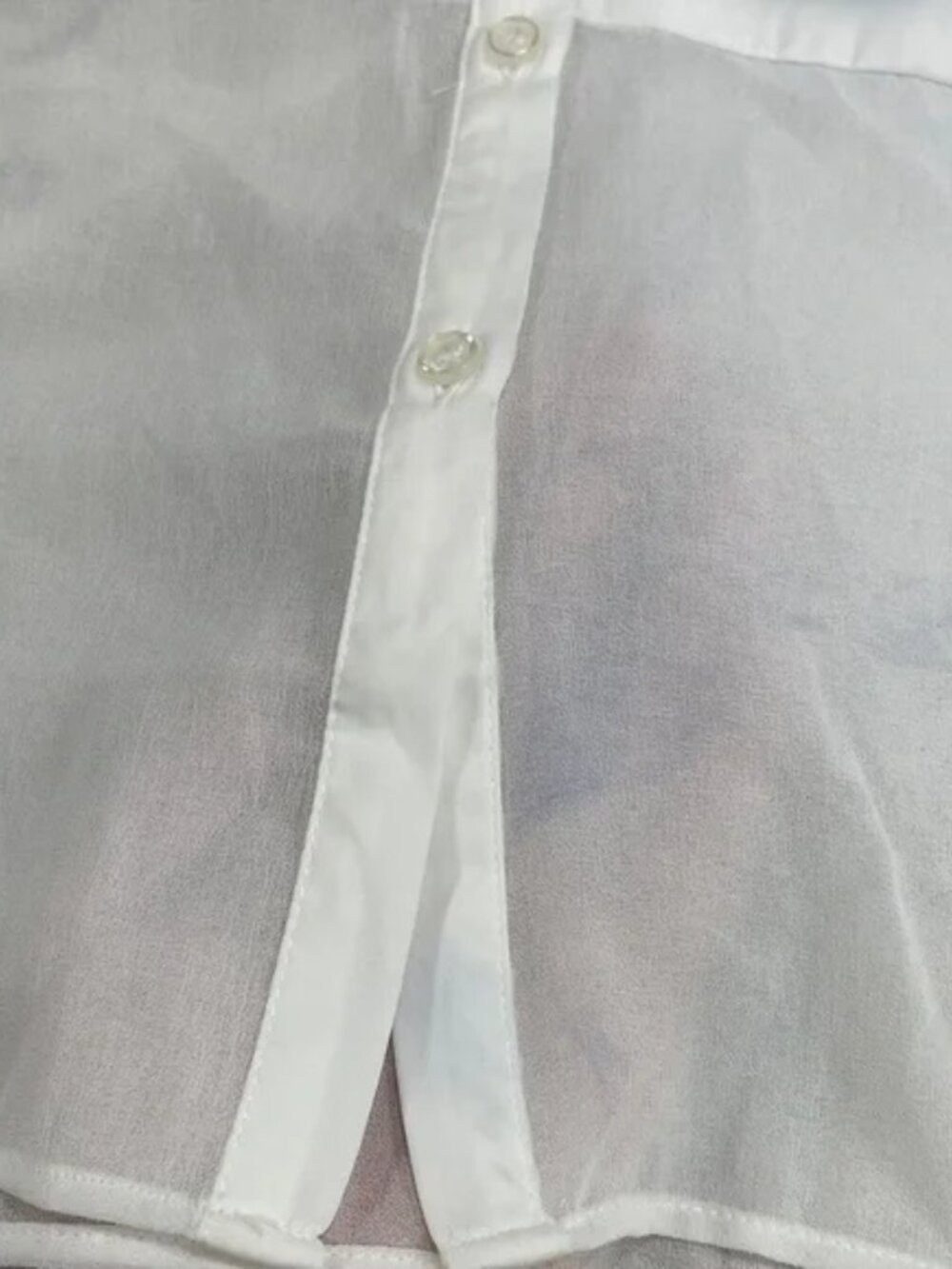 Only Women Sheer Long Sleeve Button-Up Blouse - Picture 8 of 15
